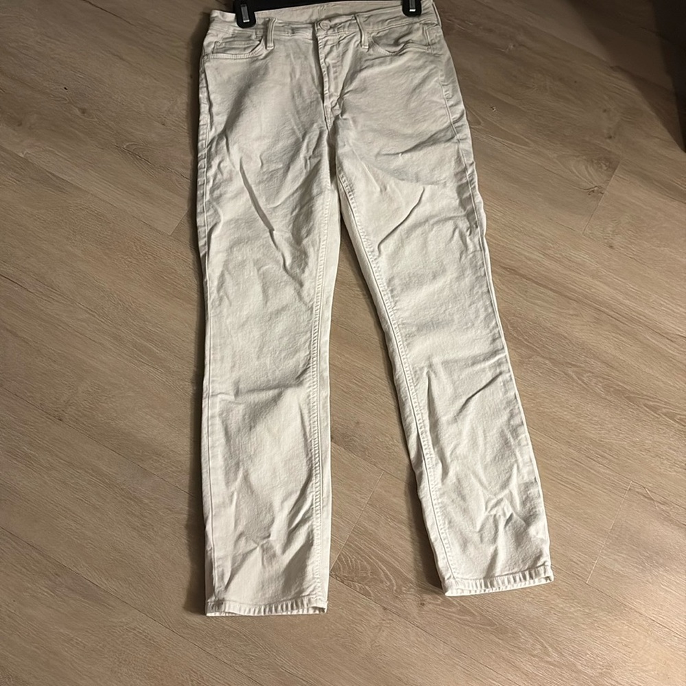 Skinny cream mother jeans size 28 - fits like a 27